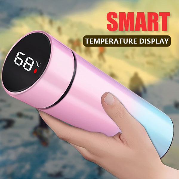 Coffee thermos,Smart Sports Water Bottle with Temperature Display,Hot and  Cold